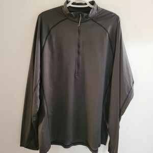 KUIU Peloton 118 Half Zip Pullover Men's Size 2XL Charcoal Gray Black Primeflex